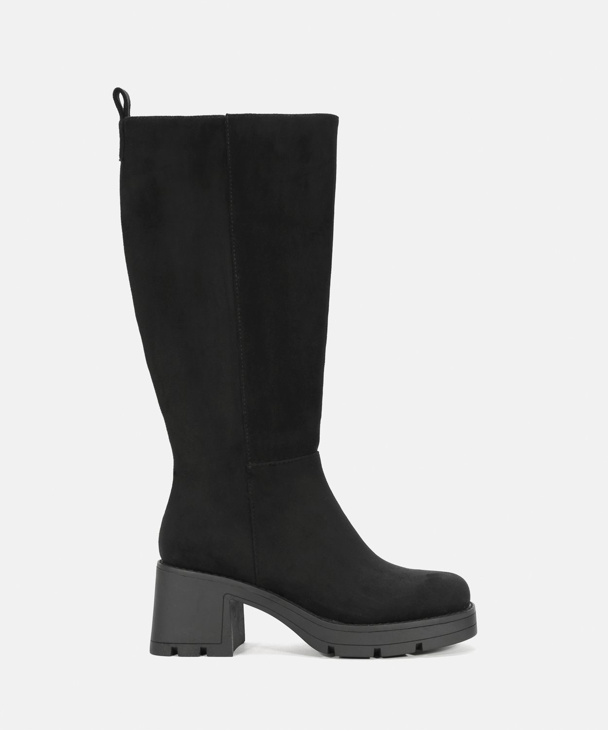 Botas negras ca&ntilde;a alta tac&oacute;n image number null